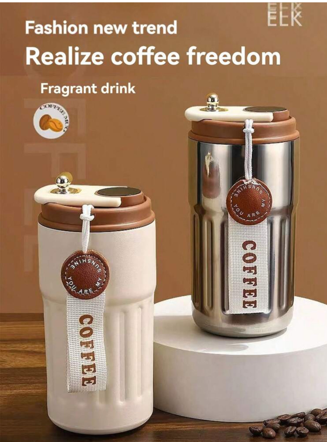 Coffee freedom l stainless steal cup