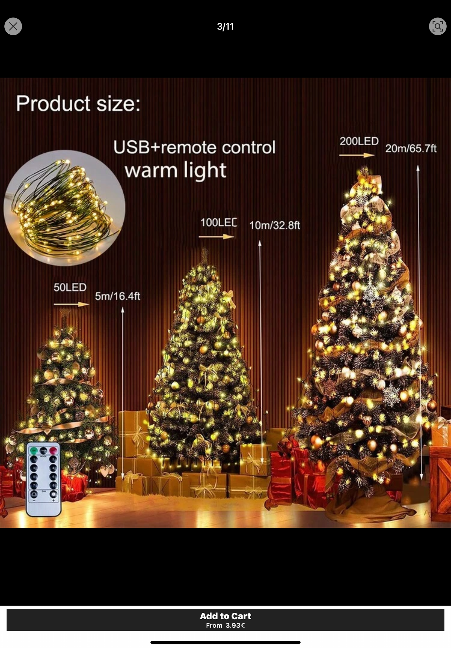 Christmas tree decoration light